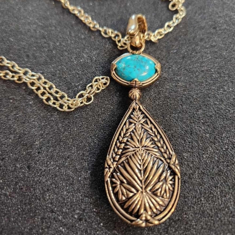 Studio Barse Gold Plated Chain And Reversible Magnetic Pendant